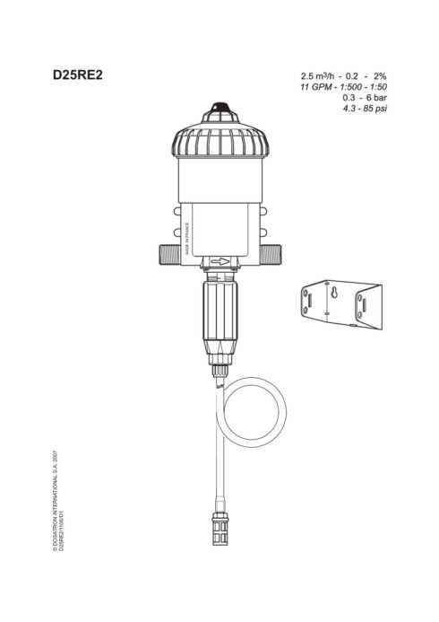 Dosatron D25 sprängskiss