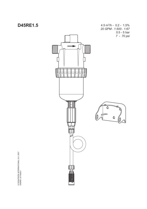 Dosatron D45 sprängskiss