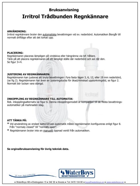 Trådbunden Regnkännare