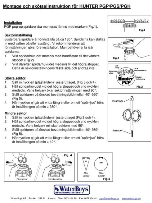 Hunter PGP/PGS/PGH serien äldre modell