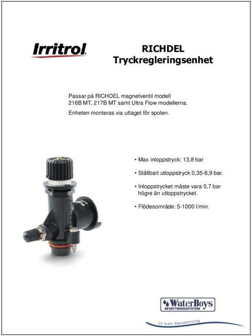 Richdel tryckregleringsenhet