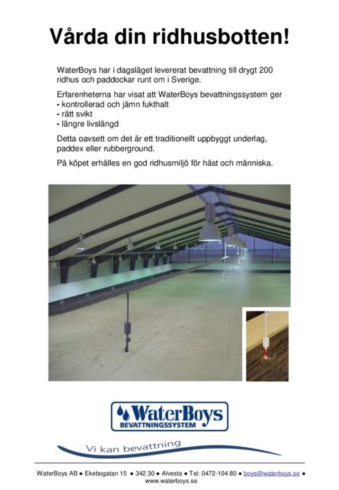 Vårda din ridhusbotten