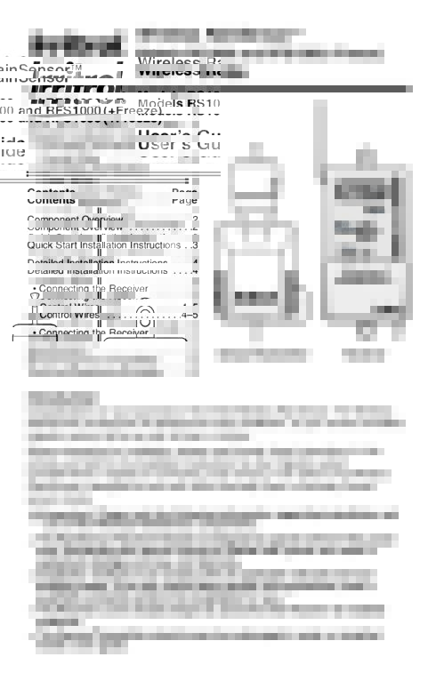 Trådlös Regnkännare ENG