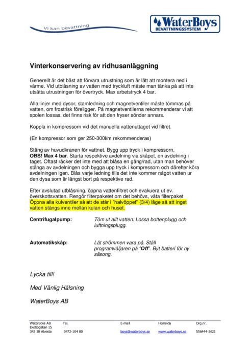 Vinterkonservering Ridhus