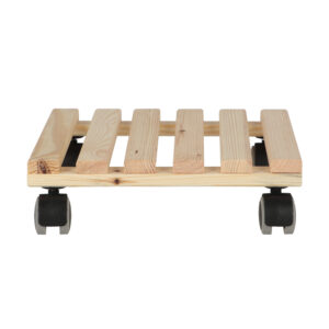 Blomvagn trä obehandlad, fyrkantig